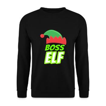 Elf Elf Gift - Unisex Sweatshirt - black - Front - Alina (178cm) & Michal (187cm)