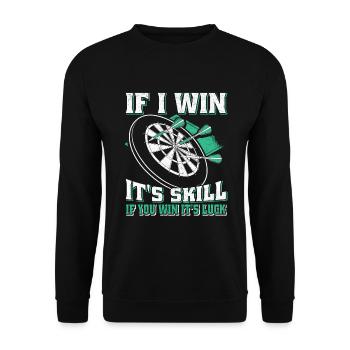 Drôle de fléchettes disant jeu de fléchettes cadeau - Sweat-shirt Unisexe - noir - Devant - Alina (178cm) & Michal (187cm)
