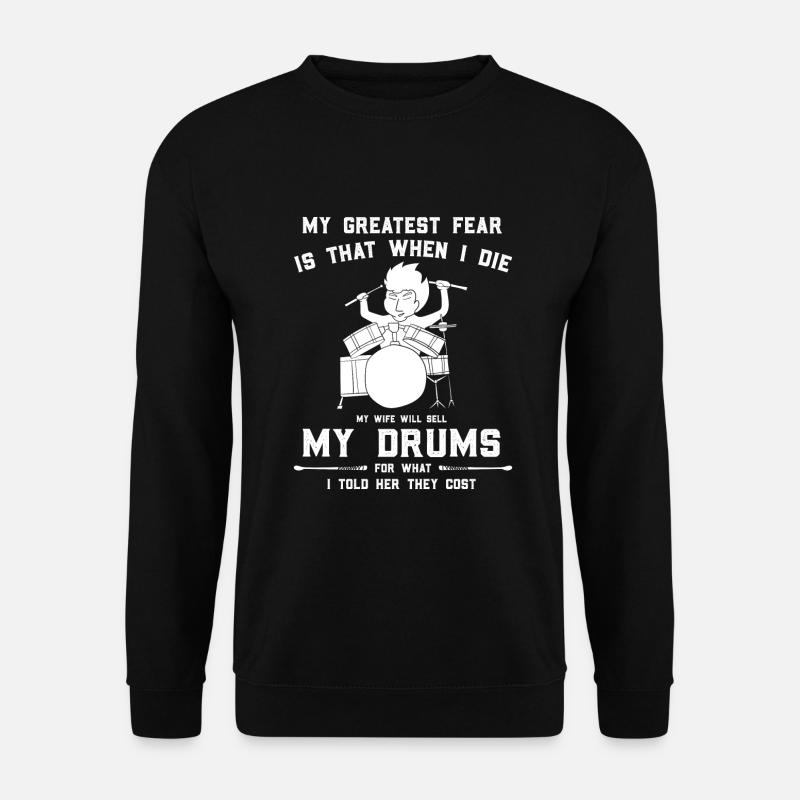 Batteurs Hommes Tambours - Sweat-shirt Unisexe - noir