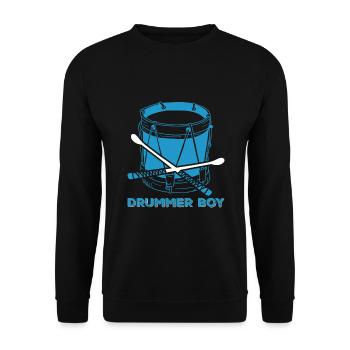 Geschenk Schlagzeuger Drummer Schlagzeugspieler - Unisex Pullover - Schwarz - Vorne - Alina (178cm) & Michal (187cm)