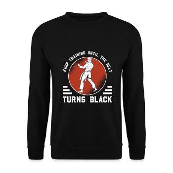 Karaté Ceinture Noire - Sweat-shirt Unisexe - noir - Devant - Alina (178cm) & Michal (187cm)