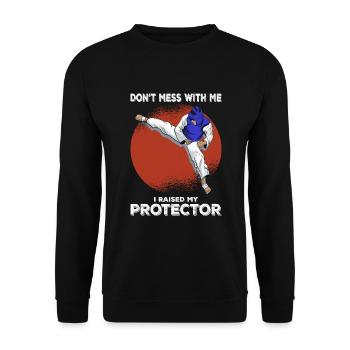 Dicton de combattant MMA - Arts martiaux mixtes - Sweat-shirt Unisexe - noir - Devant - Alina (178cm) & Michal (187cm)