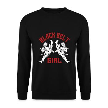 Black Belt Martial Arts - Unisex Sweatshirt - black - Front - Alina (178cm) & Michal (187cm)
