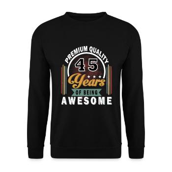 45 Birthday 45 Years Man 45 Years Legend 45 - Unisex Sweatshirt - black - Front - Alina (178cm) & Michal (187cm)