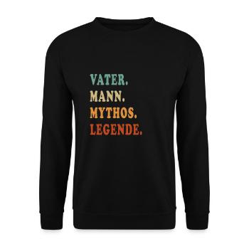 Husband Father Legend - Unisex Sweatshirt - black - Front - Alina (178cm) & Michal (187cm)