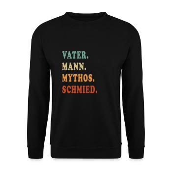 Forgeron Papa Cadeau Père Forgeron Métallurgiste - Sweat-shirt Unisexe - noir - Devant - Alina (178cm) & Michal (187cm)