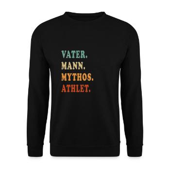 Athlete Father Myth - Unisex Sweatshirt - black - Front - Alina (178cm) & Michal (187cm)