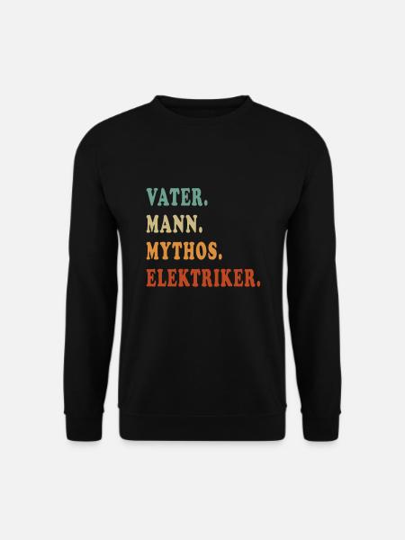 Ehemann vater elektriker held, vater elektriker - Unisex Pullover - Schwarz