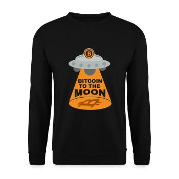 Satoshi Nakamoto Bitcoin BTC Design - Unisex Sweatshirt - black - Front - Alina (178cm) & Michal (187cm)