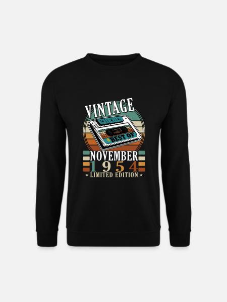 November 1954 Geburtstagsgeschenk November 1954 - Unisex Pullover - Schwarz