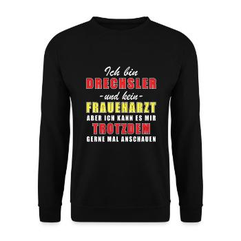 Drechsler - Unisex Pullover - Schwarz - Vorne - Alina (178cm) & Michal (187cm)