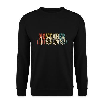 1959 November 1959 Jubilee November 1959 - Unisex Sweatshirt - black - Front - Alina (178cm) & Michal (187cm)
