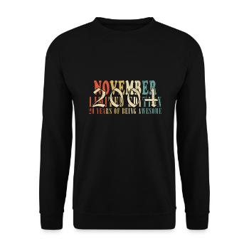 2004 November 2004 Anniversary November 2004 - Unisex Sweatshirt - black - Front - Alina (178cm) & Michal (187cm)
