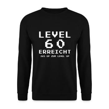 Le niveau 60 a été atteint - Cadeau - Sweat-shirt Unisexe - noir - Devant - Alina (178cm) & Michal (187cm)