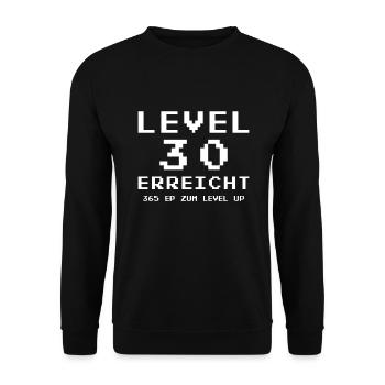 Niveau 30 atteint Joueur - Sweat-shirt Unisexe - noir - Devant - Alina (178cm) & Michal (187cm)