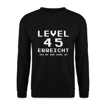 Le niveau 45 a été atteint - cadeau - Sweat-shirt Unisexe - noir - Devant - Alina (178cm) & Michal (187cm)