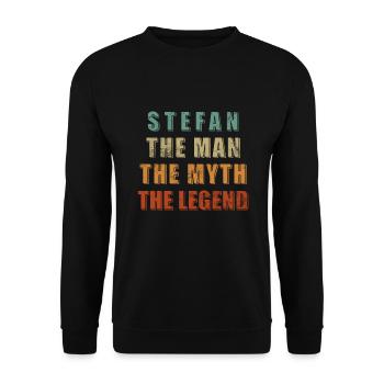 Stefan Name Design - Unisex Sweatshirt - black - Front - Alina (178cm) & Michal (187cm)