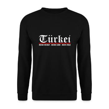 Türkei - Geburtsort Heimat Geschenkidee - Unisex Pullover - Schwarz - Vorne - Alina (178cm) & Michal (187cm)