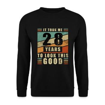 28 Birthday 28 Years Man 28 Years Legend 28 - Unisex Sweatshirt - black - Front - Alina (178cm) & Michal (187cm)