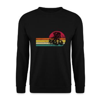 Boxer Hund - Deutscher Boxer - Unisex Pullover - Schwarz - Vorne - Alina (178cm) & Michal (187cm)