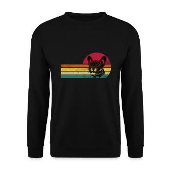 Bouledogue français - Sweat-shirt Unisexe - noir - Devant - Alina (178cm) & Michal (187cm)