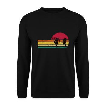 Galloway Rind I Schottland Rinderzucht Geschenk - Unisex Pullover - Schwarz - Vorne - Alina (178cm) & Michal (187cm)