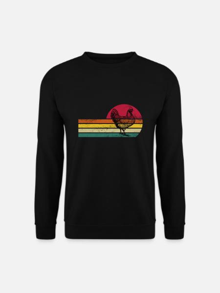 Landwirt Landwirte Huhn Hühner Spruch - Unisex Pullover - Schwarz