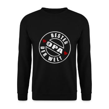Der beste Opa der Welt - Unisex Pullover - Schwarz - Vorne - Alina (178cm) & Michal (187cm)