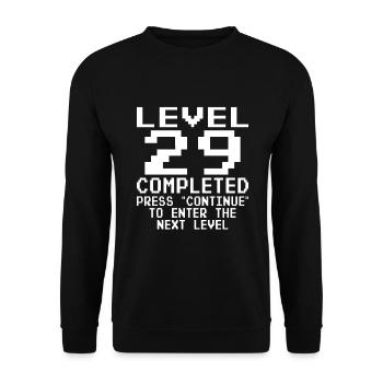 Niveau 29 Terminé - Sweat-shirt Unisexe - noir - Devant - Alina (178cm) & Michal (187cm)
