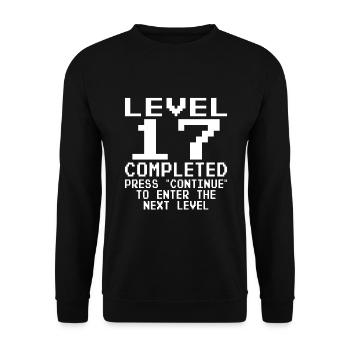 Niveau 17 Terminé - Sweat-shirt Unisexe - noir - Devant - Alina (178cm) & Michal (187cm)