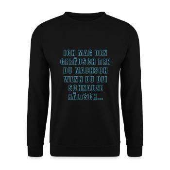 Schnauze Halts Maul - Unisex Pullover - Schwarz - Vorne - Alina (178cm) & Michal (187cm)