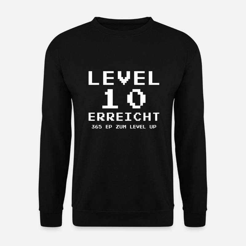 Level 10 Erreicht Gamer - Unisex Pullover - Schwarz