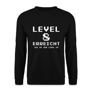 Level 8 erreicht 8. Geburtstag Gamer Gaming - Unisex Pullover - Schwarz - Vorne - Alina (178cm) & Michal (187cm)