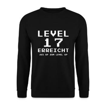 Level 17 Erreicht Gamer - Unisex Pullover - Schwarz - Vorne - Alina (178cm) & Michal (187cm)