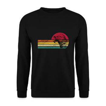 Perroquet - Sweat-shirt Unisexe - noir - Devant - Alina (178cm) & Michal (187cm)