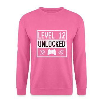 Gamer Gaming Level 12 Unlocked - Unisex Sweatshirt - pink - Front