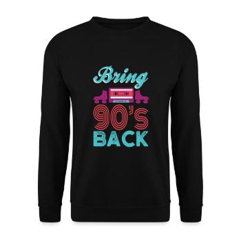 Ramenez les années 90. Années quatre-vingt-dix - Sweat-shirt Unisexe - noir - Devant - Alina (178cm) & Michal (187cm)