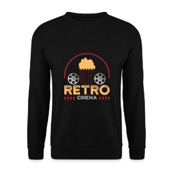 cinéma film film bobine téléfilm star rétro - Sweat-shirt Unisexe - noir - Devant - Alina (178cm) & Michal (187cm)