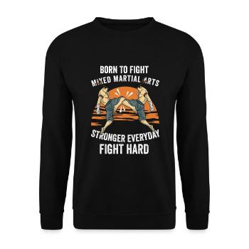 mixed martial arts mma - Unisex Pullover - Schwarz - Vorne - Alina (178cm) & Michal (187cm)