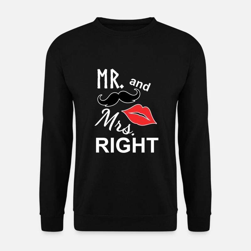 Wedding: Mr & Mrs Right - Unisex Sweatshirt - black