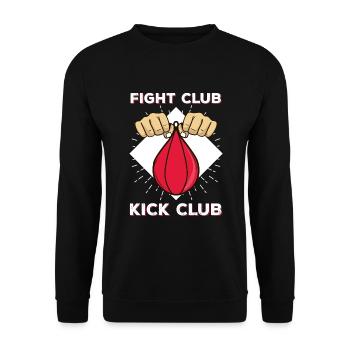 Fightclub | T-Shirt - Unisex Pullover - Schwarz - Vorne - Alina (178cm) & Michal (187cm)