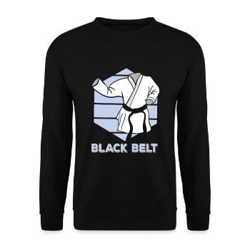 Black Belt - Unisex Sweatshirt - black - Front - Alina (178cm) & Michal (187cm)
