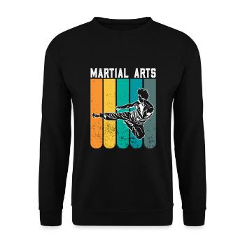 MMA Mixed Martial Arts - Unisex Pullover - Schwarz - Vorne - Alina (178cm) & Michal (187cm)