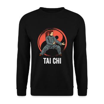 Tai chi - Unisex Sweatshirt - black - Front - Alina (178cm) & Michal (187cm)