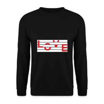 LOVE - Unisex Sweatshirt - black - Front - Alina (178cm) & Michal (187cm)