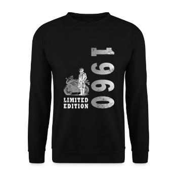 Moto rétro vintage classique des années 1960 - Sweat-shirt Unisexe - noir - Devant - Alina (178cm) & Michal (187cm)