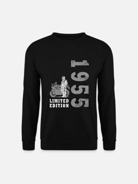 1955 Jahrgang Geburtstag Vintage Motorrad - Unisex Pullover - Schwarz