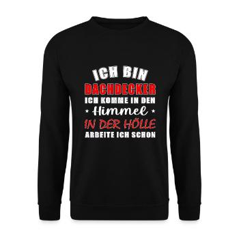 Dachdecker - Unisex Pullover - Schwarz - Vorne - Alina (178cm) & Michal (187cm)