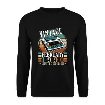 February 1990 Jubilee February 1990 February - Unisex Sweatshirt - black - Front - Alina (178cm) & Michal (187cm)