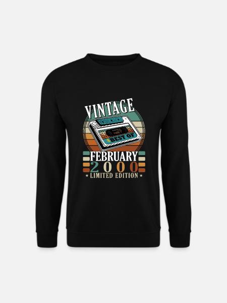 Février 2000 Anniversaire Février 2000 Février - Sweat-shirt Unisexe - noir